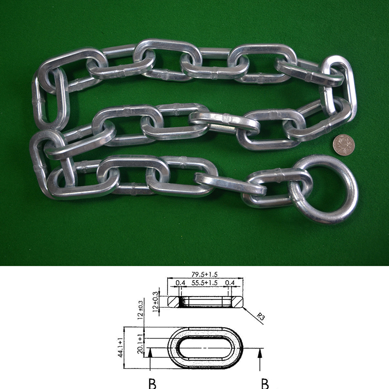 12mm 사각 합금강 체인(친환경 아연도금)